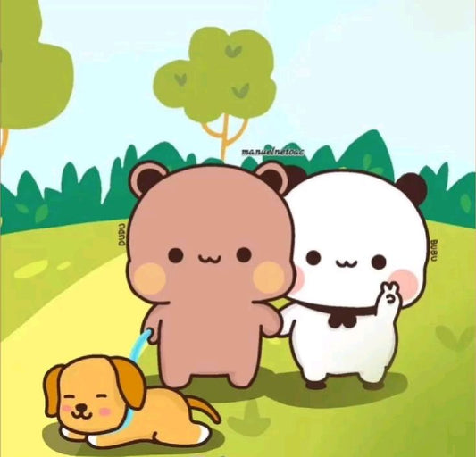 Dudu and Bubu with a Dog – The Cutest Friendship Ever!