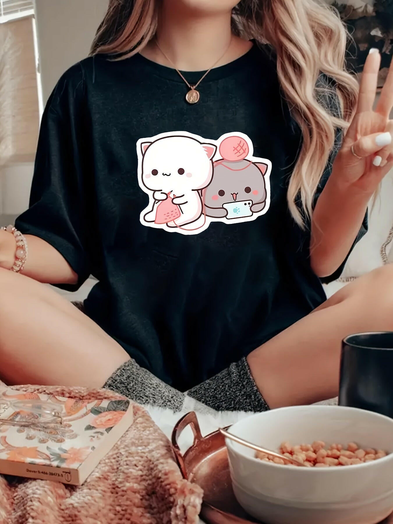 Peach and Goma T-Shirts.