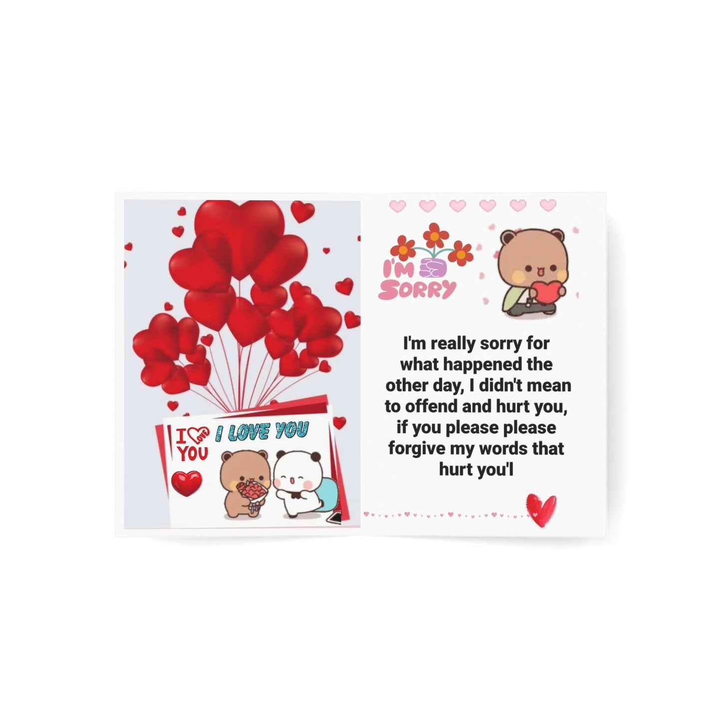 Dudu & Bubu Sorry card.