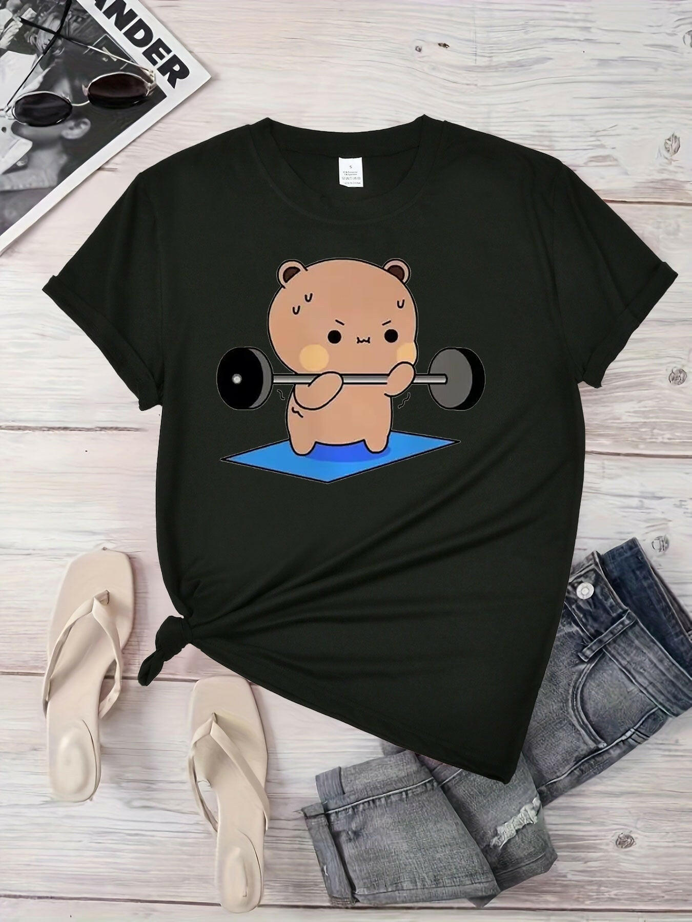 Dudu & Bubu Womens Gym T-Shirt.