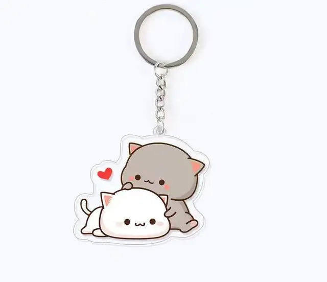 Peach and Goma Keychains.
