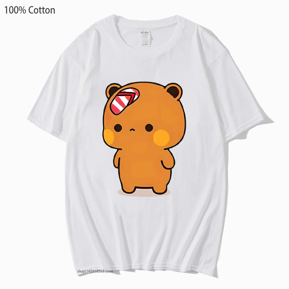Dudu & Bubu T-shirt featuring a cute bear design in soft cotton, perfect for casual wear and fans of the duo.