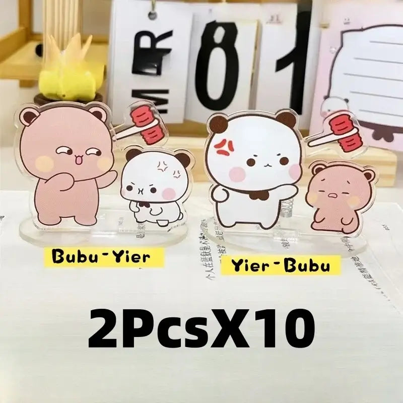 Bubu and Dudu desktop toy figures featuring squishy, adorable characters perfect for desk decoration and playful stress relief.