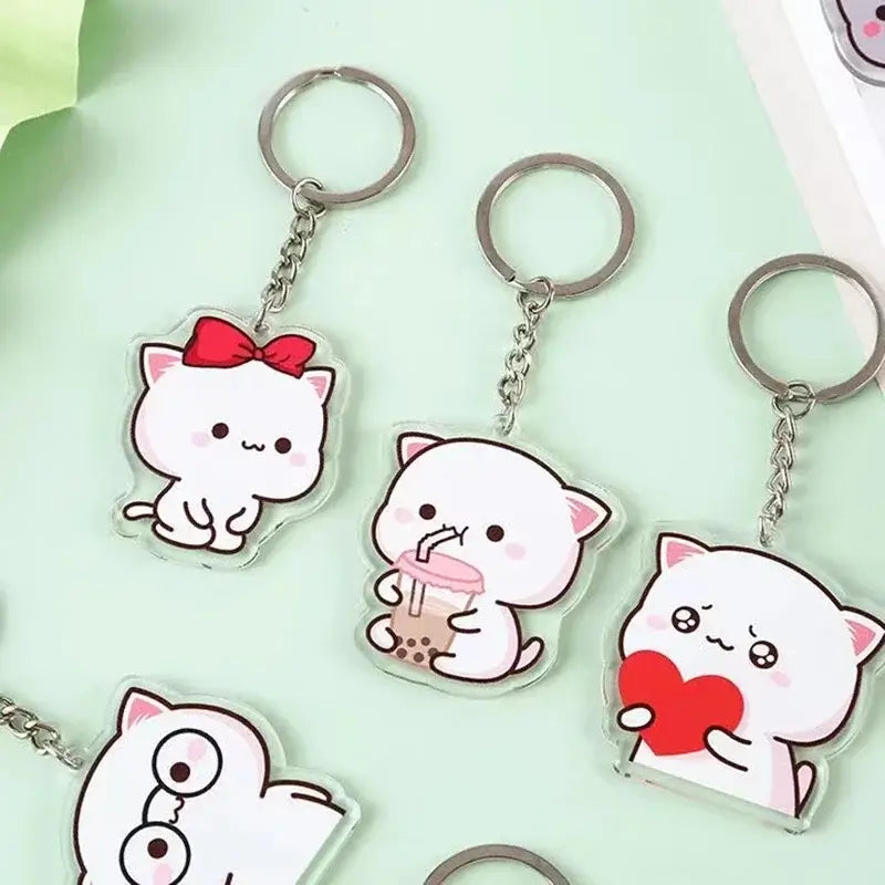 Peach and Goma Keychains.