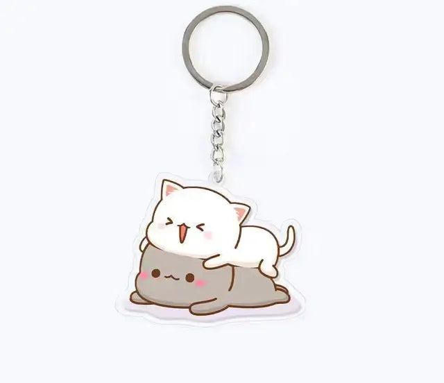 Peach and Goma Keychains.