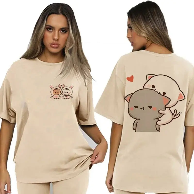 Bubu and Dudu t-shirt featuring playful bear and panda designs for comfort and style.