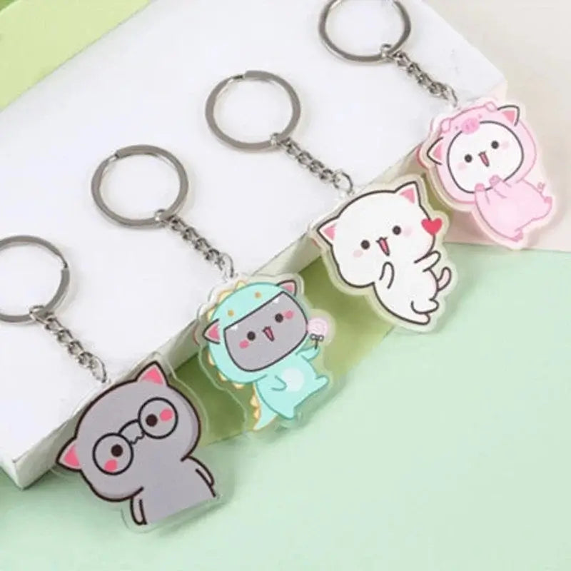 Peach and Goma Keychains.