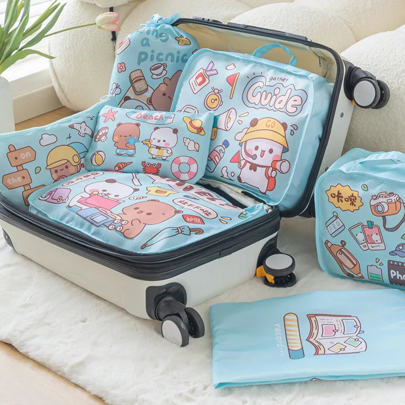 Dudu & Bubu Travel Storage Bag 7 Piece Set.