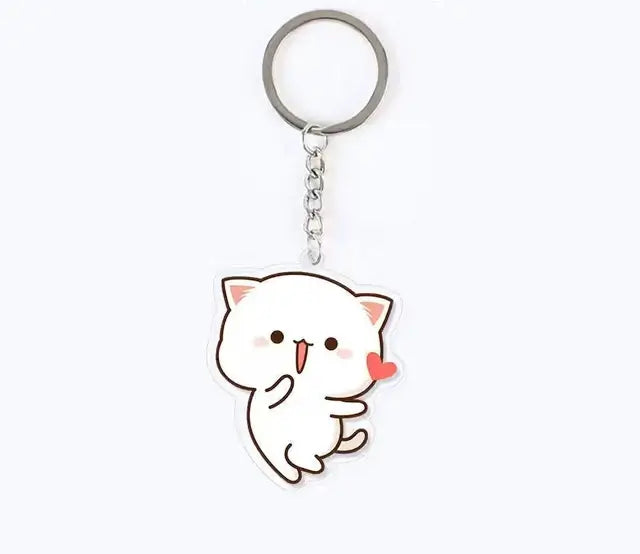Peach and Goma Keychains.