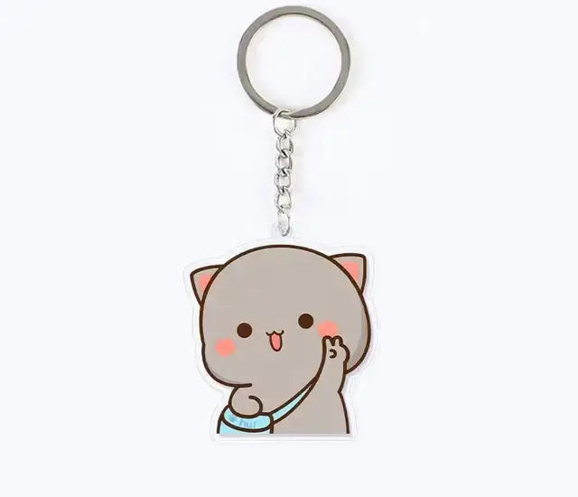 Peach and Goma Keychains.