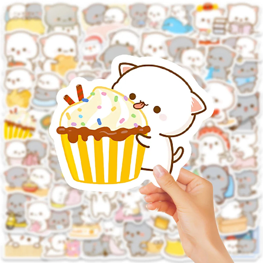 60PC Peach & Goma Sticker Set.