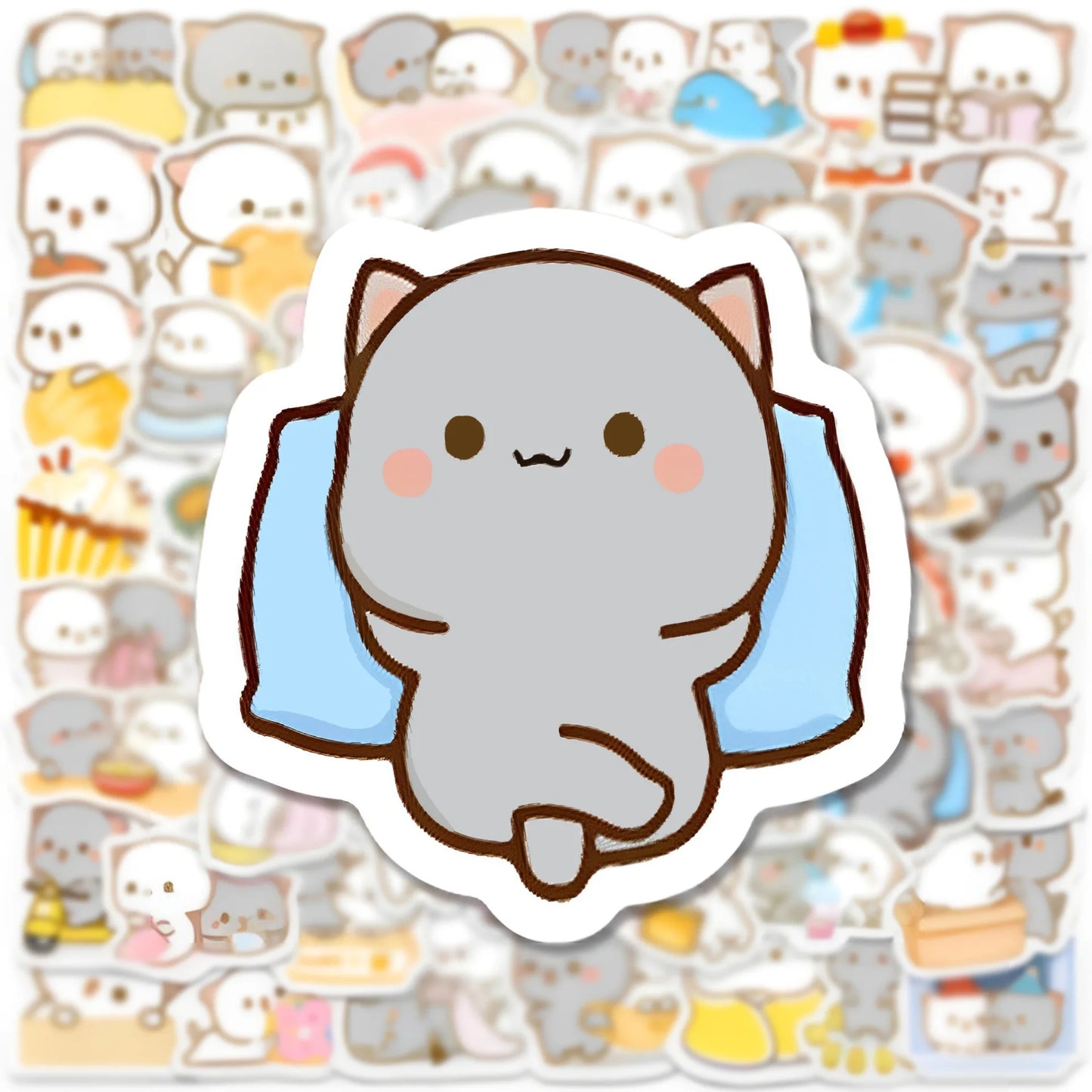 60PC Peach & Goma Sticker Set.