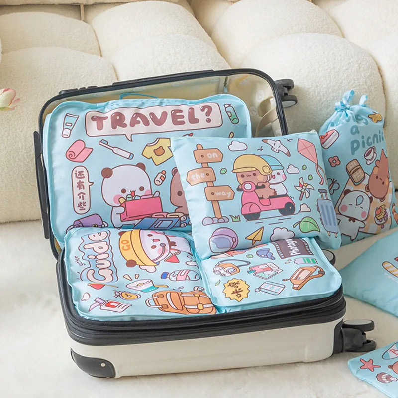 Dudu & Bubu Travel Storage Bag 7 Piece Set.