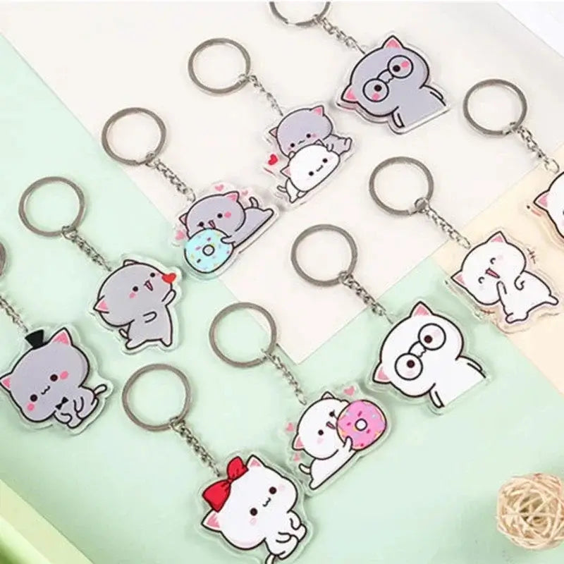 Peach and Goma Keychains.