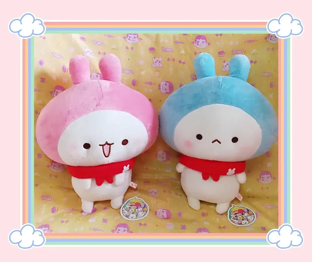 Peach and Goma Cat Plushies.