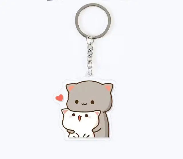 Peach and Goma Keychains.