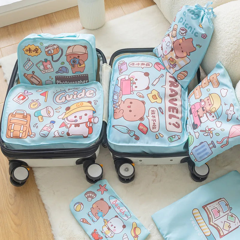 Dudu & Bubu Travel Storage Bag 7 Piece Set.