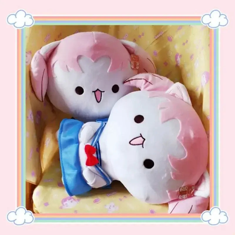 Peach and Goma Cat Plushies.