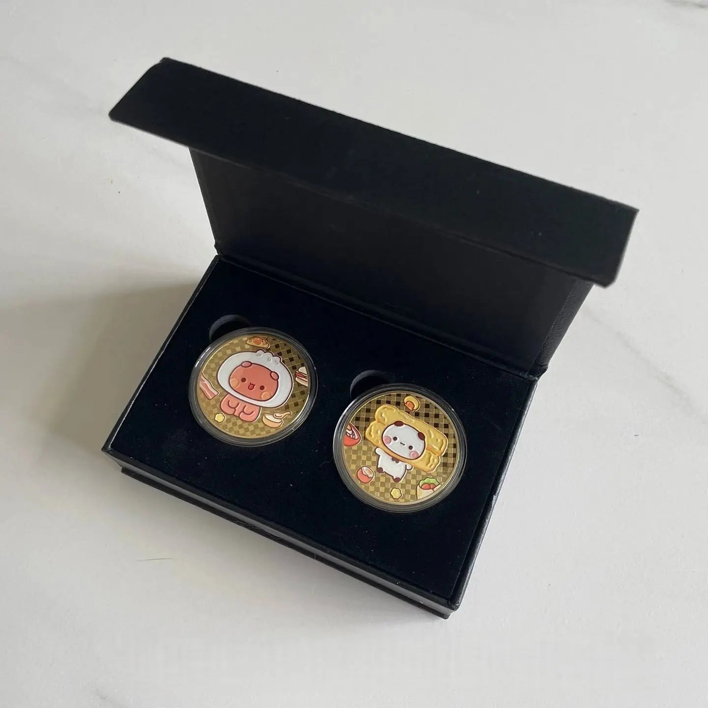 Panda Bubu And Yier Commemorative Coin Cartoon Panda Bubu And Dudu Collect Commemorative Coins Valentine'S Day Gift Couple Gift - DuduBubuShop.com