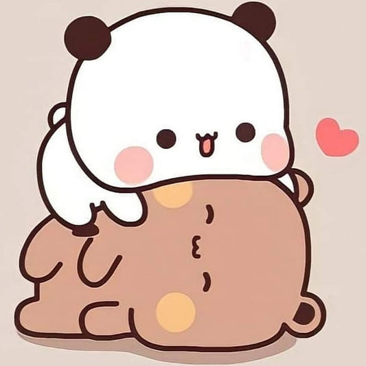 Bubu and Dudu original illustration by Huang Xiao B, created as a Weibo sticker pack in 2018