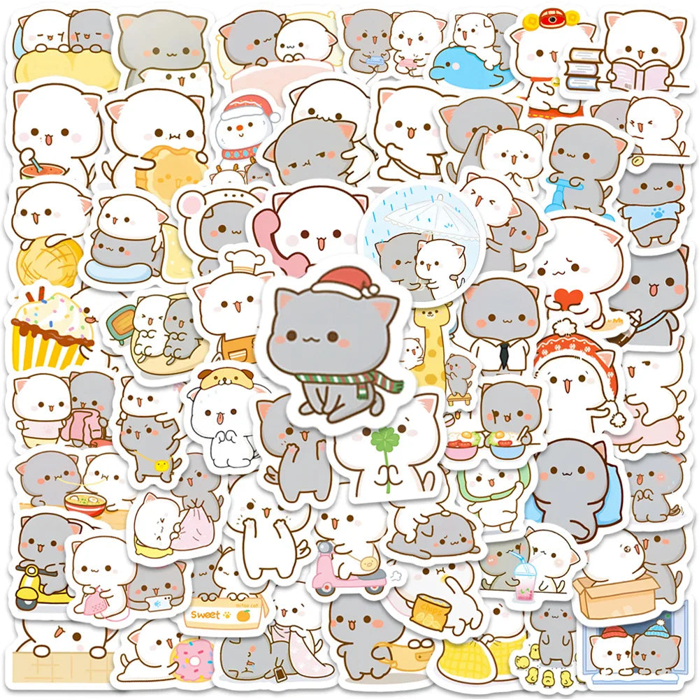 60PC Peach & Goma Sticker Set.