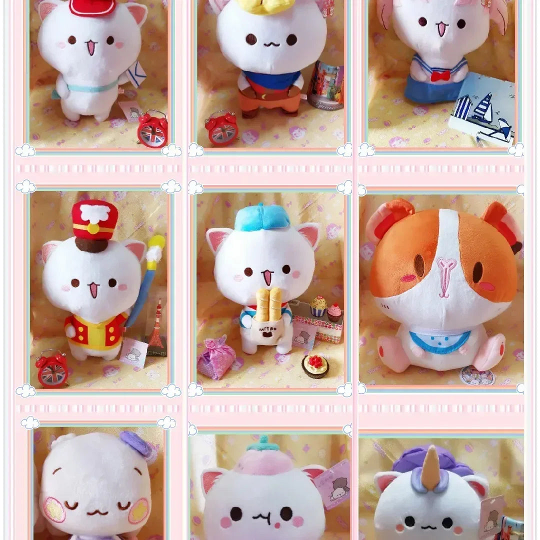 Peach and Goma Cat Plushies.