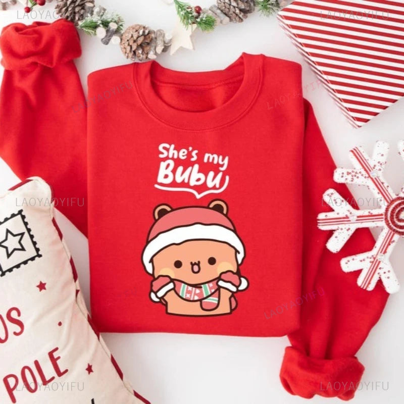 Christmas Bubu & Dudu Couple Sweatshirt – Cozy Holiday Matching Outfit