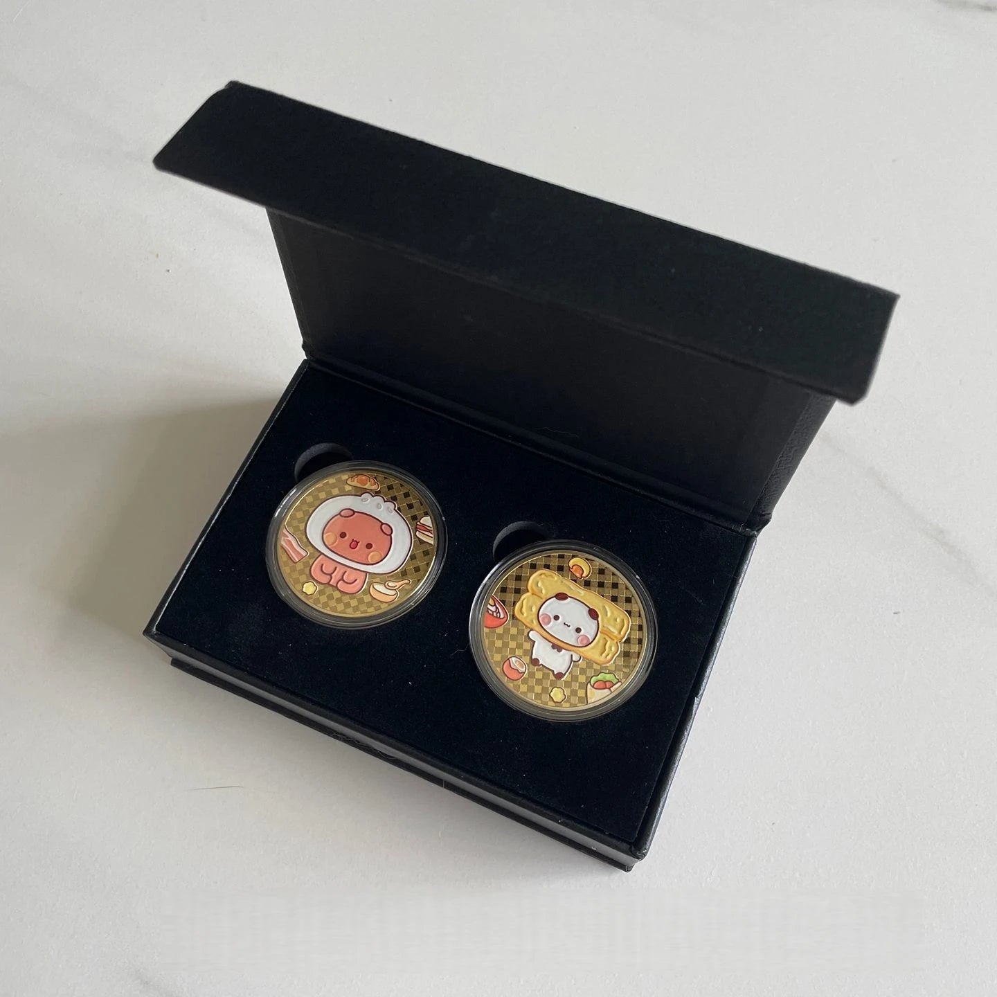 Panda Bubu And Yier Commemorative Coin Cartoon Panda Bubu And Dudu Collect Commemorative Coins Valentine'S Day Gift Couple Gift