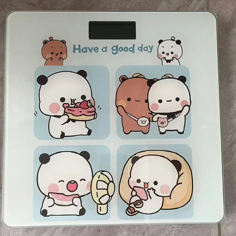 Household Digital Scale Panda Bubu And Yier Digital Scale Cute Bubu And Dudu Cartoon Weighing Scale Rechargeable Smart Display