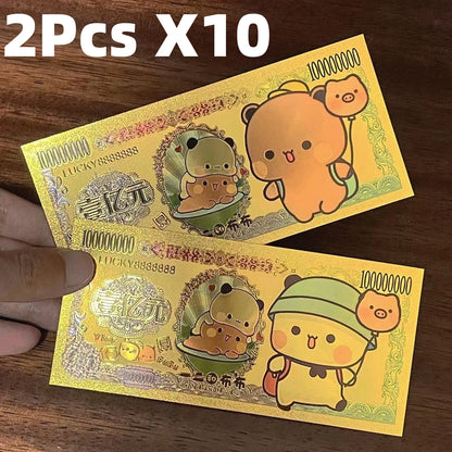 Panda Bubu And Yier Commemorative Coin Cartoon Panda Bubu And Dudu Collect Commemorative Coins Valentine'S Day Gift Couple Gift