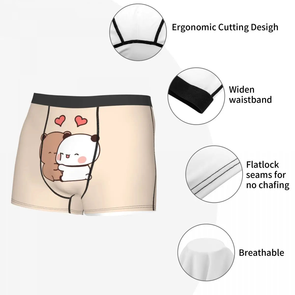 UWU Man's Boxer Briefs Bubu Dudu Cartoon Highly Breathable Underwear Top Quality Print Shorts Gift Idea - QuickClickShop