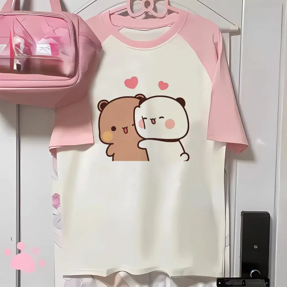 Bubu and Dudu Women's Shirt with cute bear prints, perfect for casual wear and fans of the adorable duo.