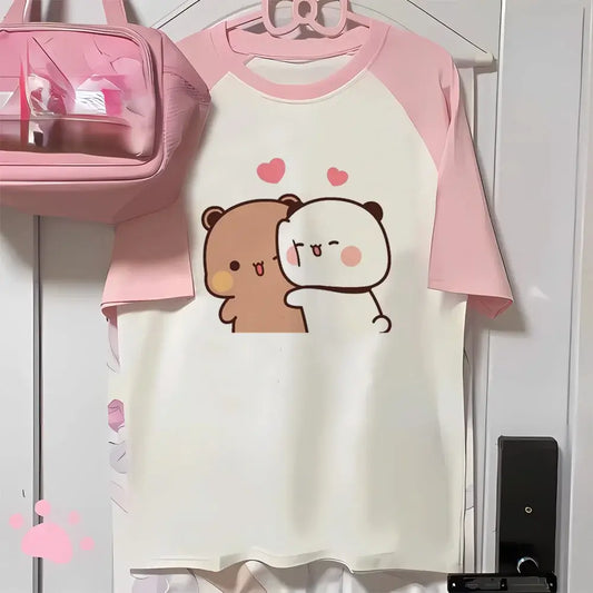 Bubu and Dudu Women's Shirt with cute bear prints, perfect for casual wear and fans of the adorable duo.