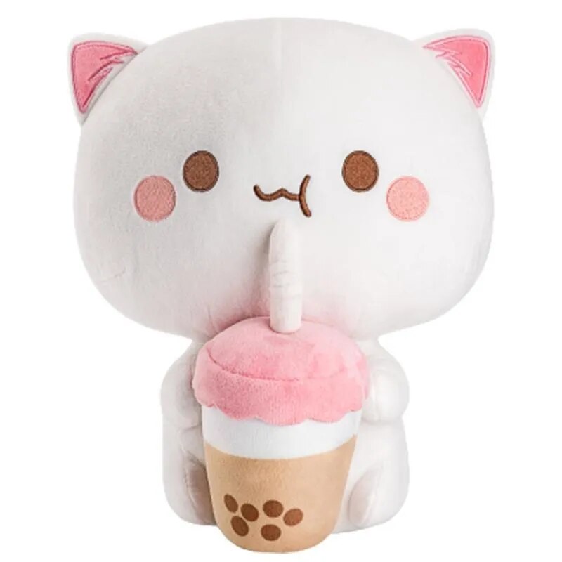 Peach Plush Cat 30cm - QuickClickShop