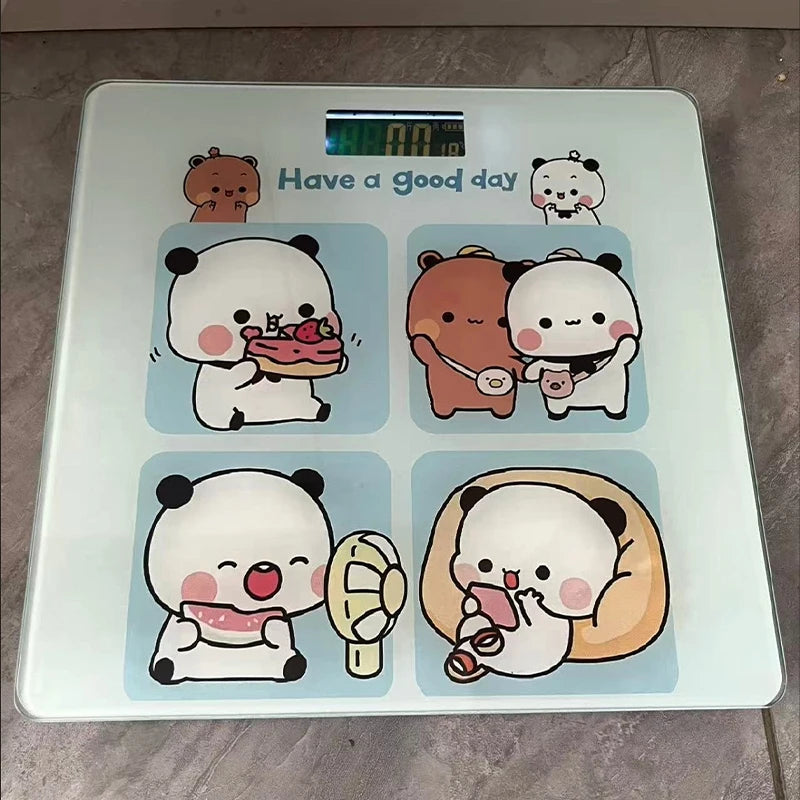 Household Digital Scale Panda Bubu And Yier Digital Scale Cute Bubu And Dudu Cartoon Weighing Scale Rechargeable Smart Display