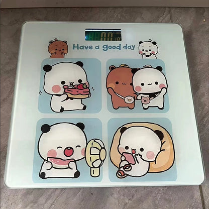 Household Digital Scale Panda Bubu And Yier Digital Scale Cute Bubu And Dudu Cartoon Weighing Scale Rechargeable Smart Display