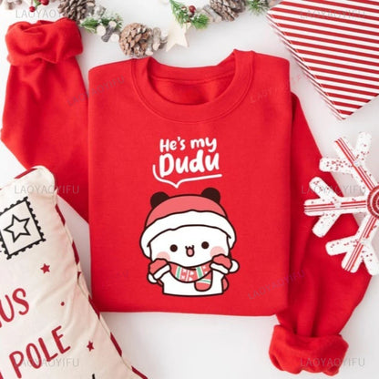 Christmas Bubu & Dudu Couple Sweatshirt – Cozy Holiday Matching Outfit