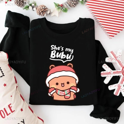 Christmas Bubu & Dudu Couple Sweatshirt – Cozy Holiday Matching Outfit