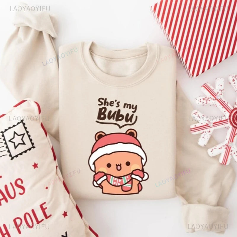 Christmas Bubu & Dudu Couple Sweatshirt – Cozy Holiday Matching Outfit
