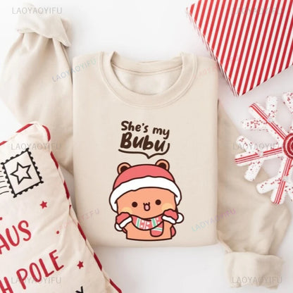 Christmas Bubu & Dudu Couple Sweatshirt – Cozy Holiday Matching Outfit