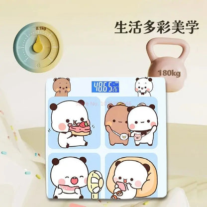 Household Digital Scale Panda Bubu And Yier Digital Scale Cute Bubu And Dudu Cartoon Weighing Scale Rechargeable Smart Display