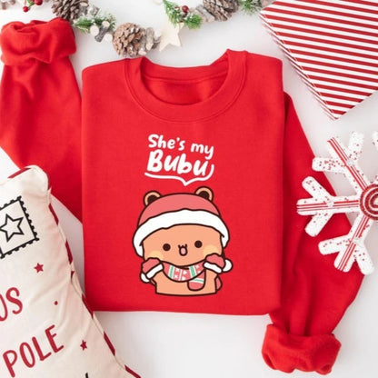 Christmas Bubu & Dudu Couple Sweatshirt – Cozy Holiday Matching Outfit