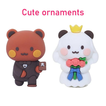 Hot Bubu and Dudu Panda Bear Figure Doll Wedding Figurine Kawaii Action Toy Collection Ornaments for Fans Girls Children Gift