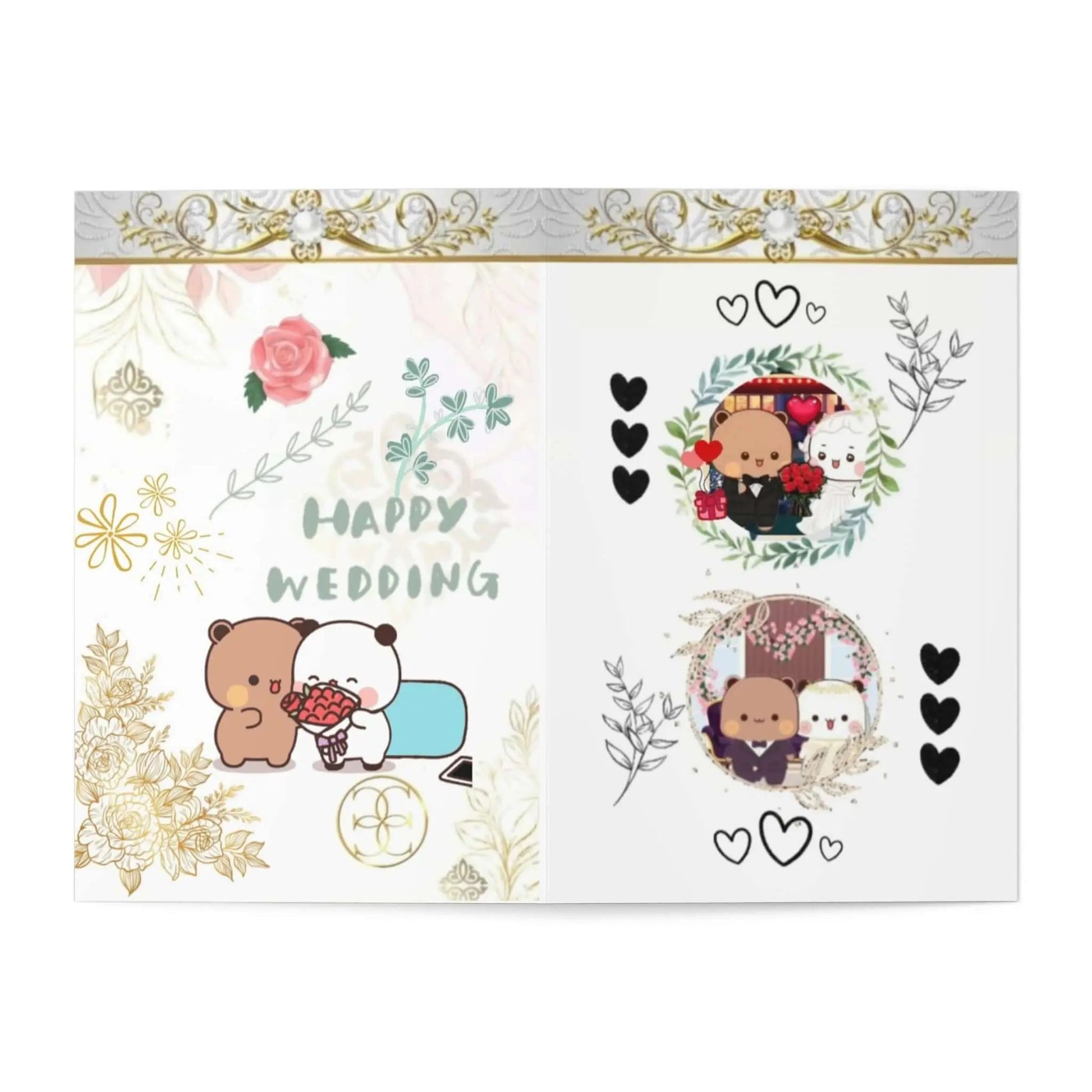 Bubu and Dudu happy wedding card - DuduBubuShop.com