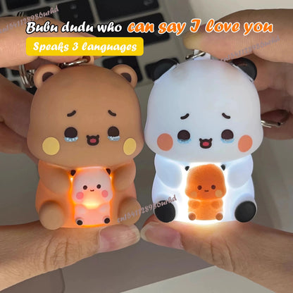 Bubu holding Dudu keychain - DuduBubuShop.com