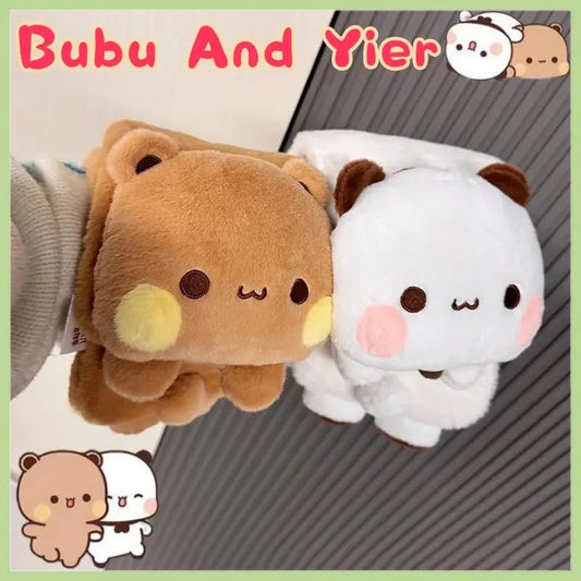 Couple Scarves Original Panda Bubu And Yier Scarf Cartoon Bear Doll Bubu & Dudu Winter Warm Scarf Warm Adorable Couple'S Gift - DuduBubuShop.com