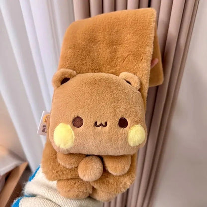 Couple Scarves Original Panda Bubu And Yier Scarf Cartoon Bear Doll Bubu & Dudu Winter Warm Scarf Warm Adorable Couple'S Gift - DuduBubuShop.com