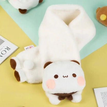 Couple Scarves Original Panda Bubu And Yier Scarf Cartoon Bear Doll Bubu & Dudu Winter Warm Scarf Warm Adorable Couple'S Gift - DuduBubuShop.com