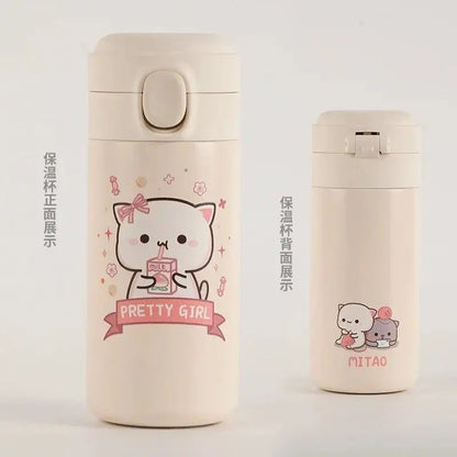 Cute Stainless steel Dudu and Bubu Peach and Goma Bottles and Cups - DuduBubuShop.com