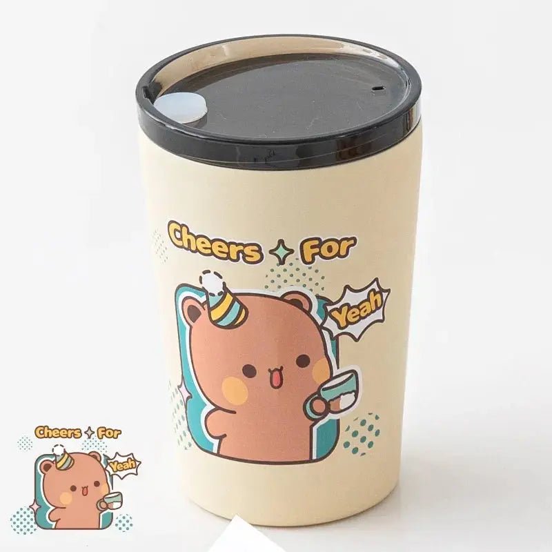 Cute Stainless steel Dudu and Bubu Peach and Goma Bottles and Cups - DuduBubuShop.com